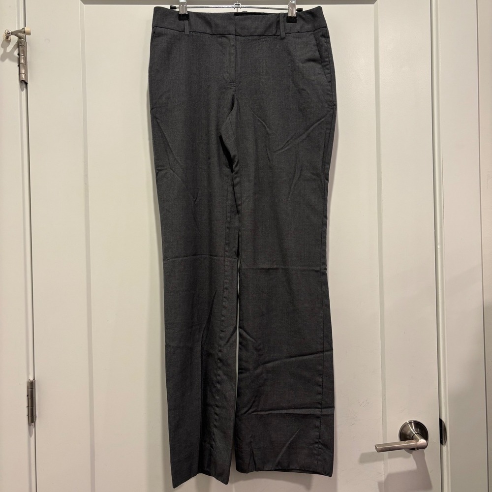 J.Crew 1035 Super 120s Wool Dress Pants Charcoal Gray Straight Leg Trousers 4